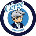 Cerge Works Here Sticker